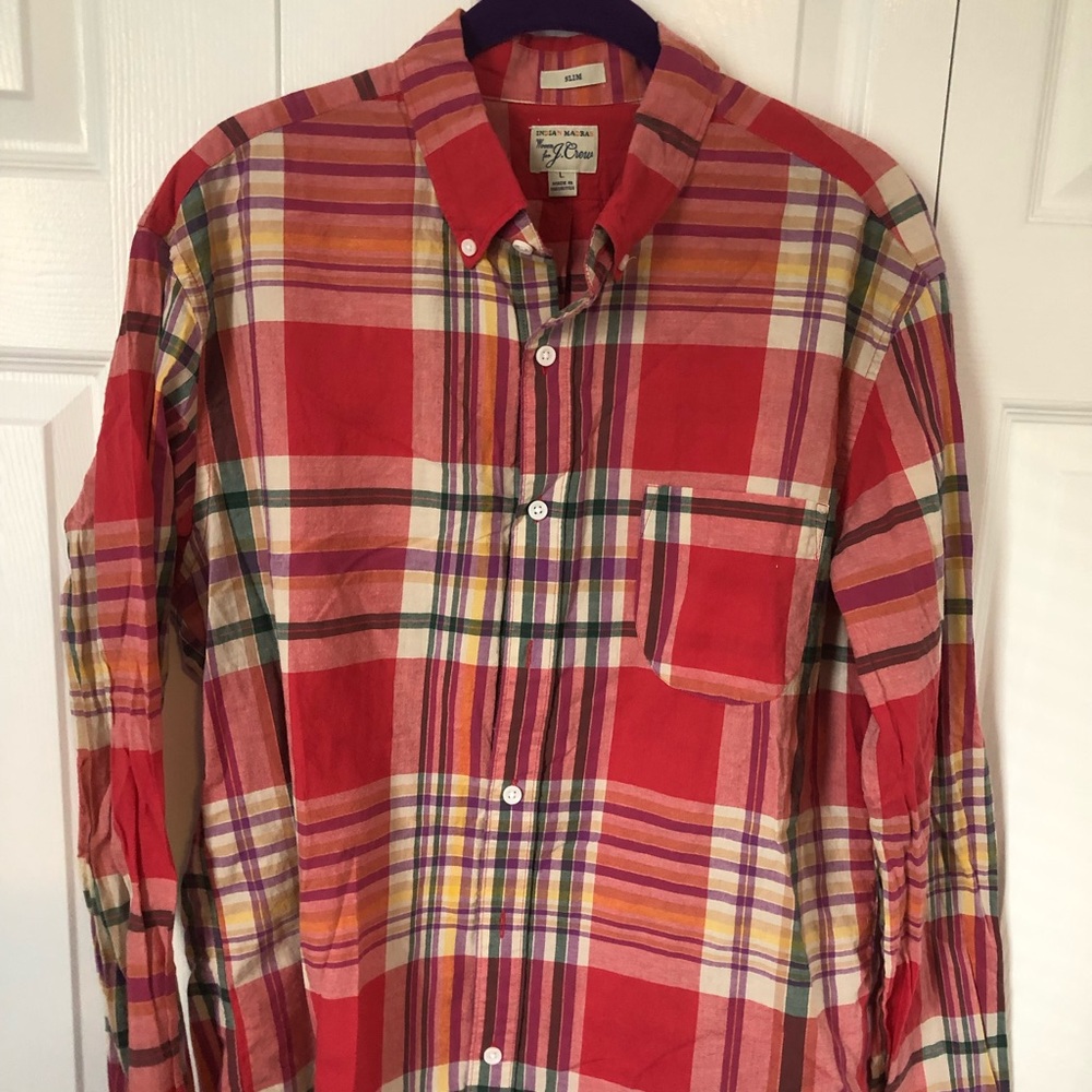 Slim Fit Woven J Crew Button Up